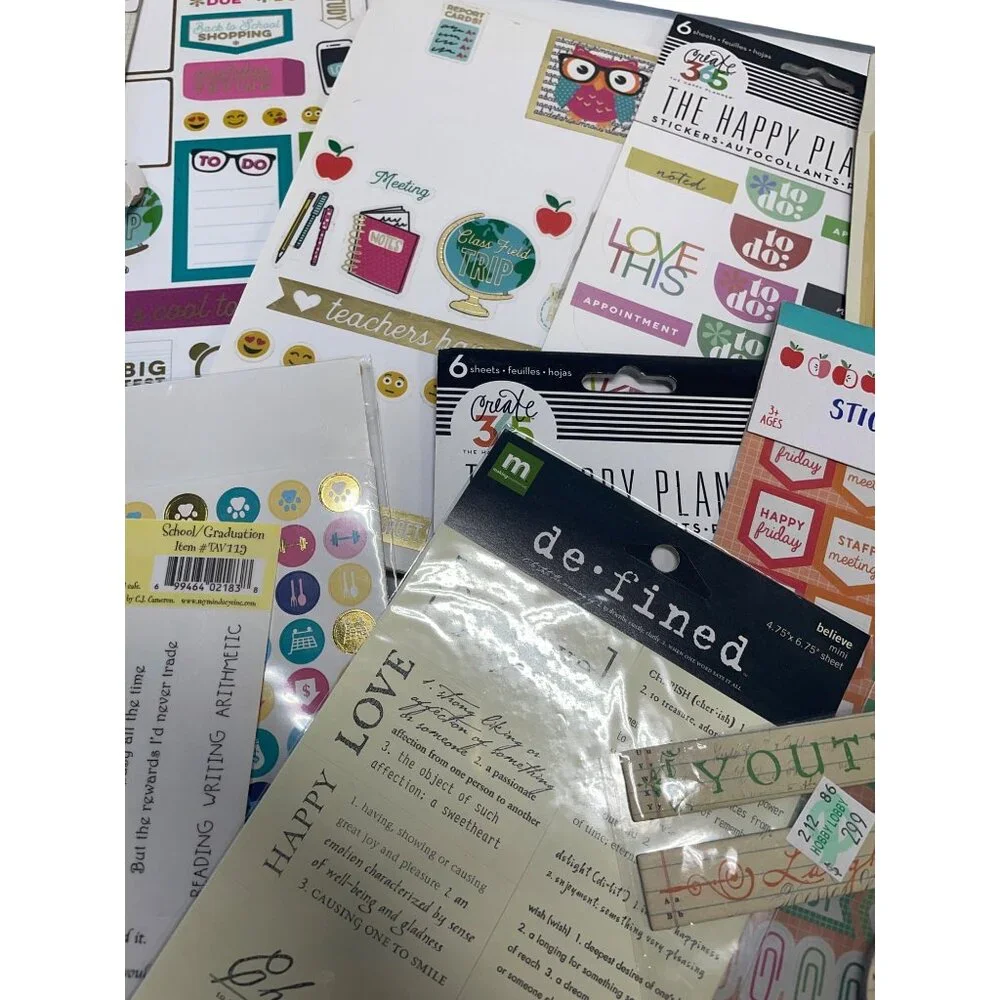 Assorted Sticker Set Back‎ to School Motivational Planner Journaling